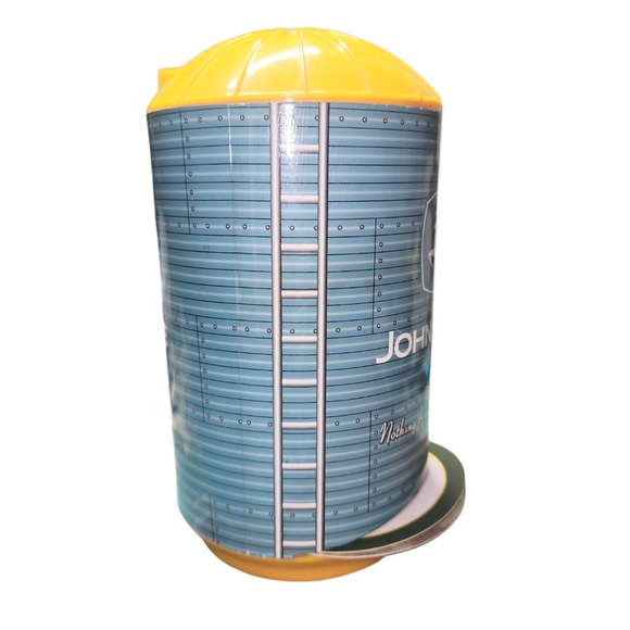 John Deere Green & Yellow Miniature Silo Absorbent Coaster Dispenser 7"HX3.75"D - Picture 4 of 10